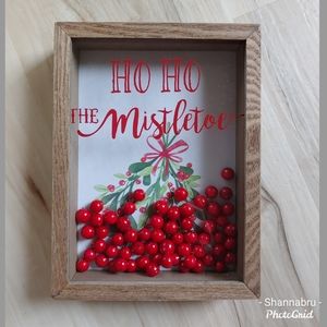 Ho Ho The Mistletoe shadow box picture